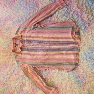 Lauren Ralph Lauren striped collared southwestern shirt women's size medium